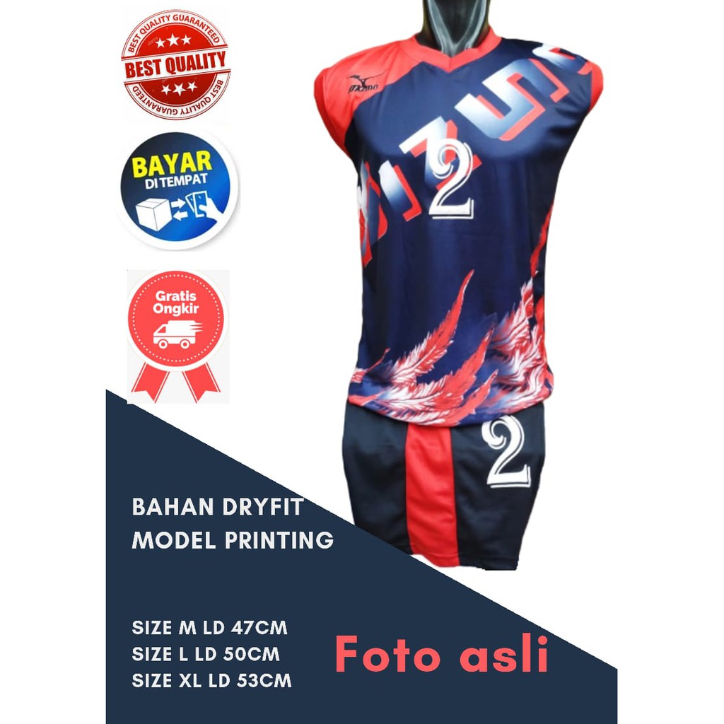 BAJU Jersey bola/ futsal/volly singlet printing