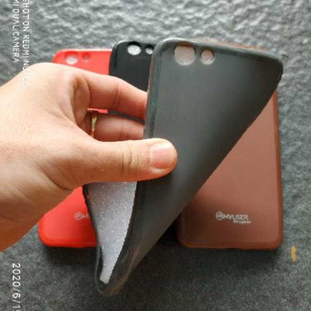 oppo a59 / f1s silikon soft case karet hitam murah meriah