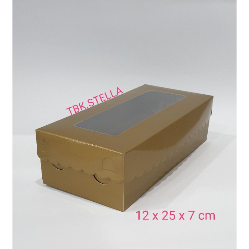 

KOTAK KUE DUS BOX GOLD/EMAS (12 X 25 CM)