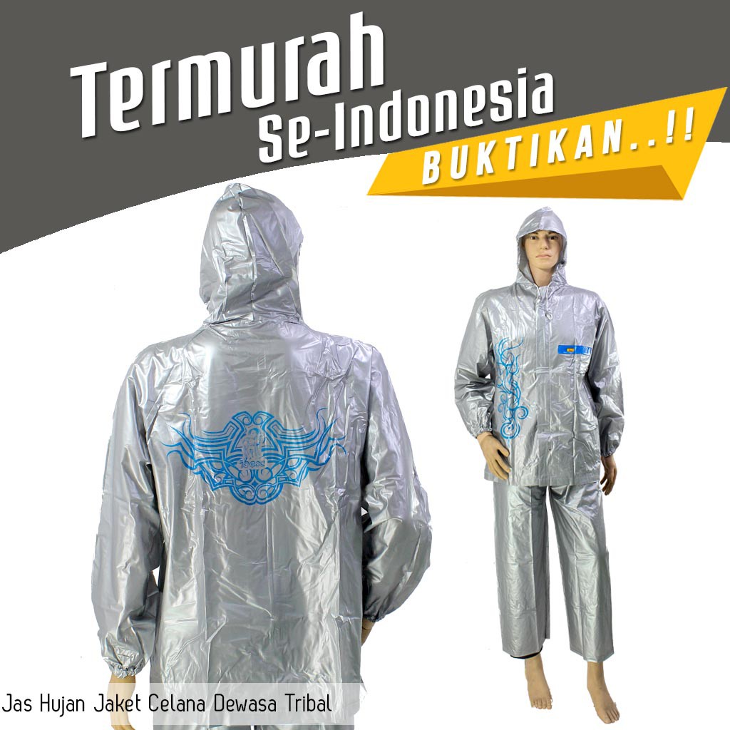 Jas Hujan Dewasa Raincoat Ibex Tribal Setelan / Stelan