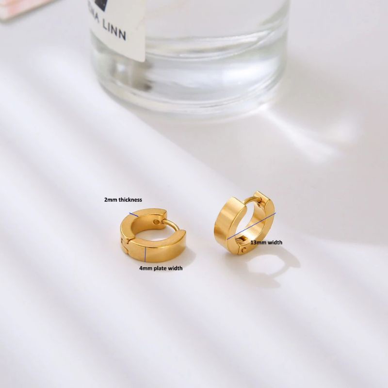 ANTING TINDIK TITANIUM PRIA WANITA STAINLESS STEEL READY 4 WARNA