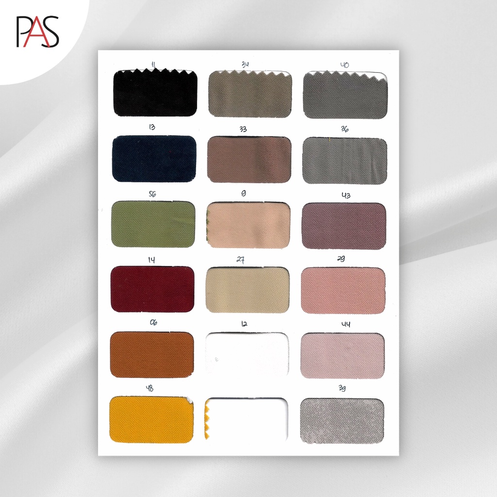 Katalog Warna Kain Polyester Bahan Vallerie
