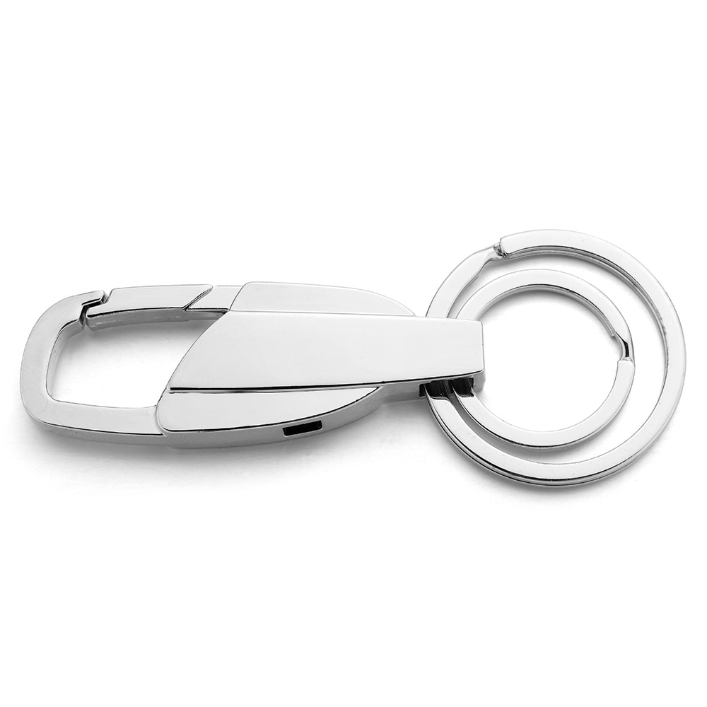 TAFFWARE-SANYU Gantungan Kunci Carabiner Keychain Stainless Steel - K372 SILVER