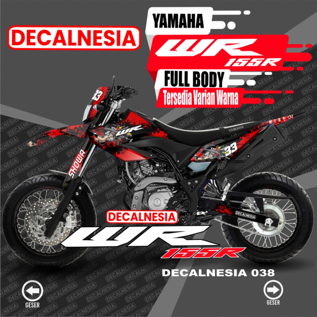 Decal WR155 Full Body Variasi Decal WR Supermoto Aksesoris Stiker Dekal Motor Yamaha WR 155 R