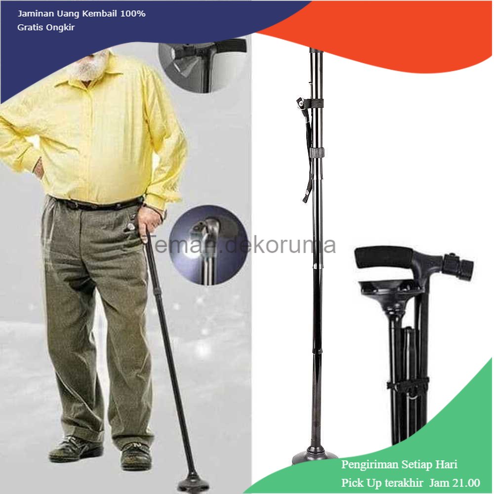 TD - RUM Magic Cane Lighted Crutch Tongkat Bantu Jalan LED Light - EL-0087