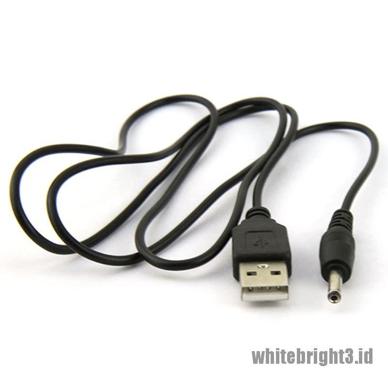 &lt; White3 &gt; Kabel Power DC Barrel Jack Konektor USB Port Ke 2.5 3.5 4.0 5.5mm 5V