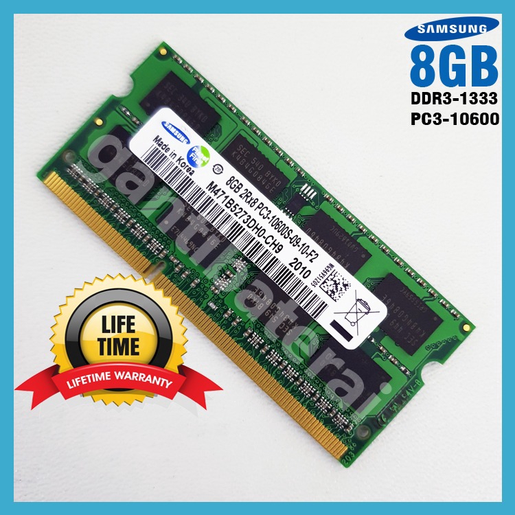 SODIMM RAM Laptop 8GB DDR3-1333 PC3-10600