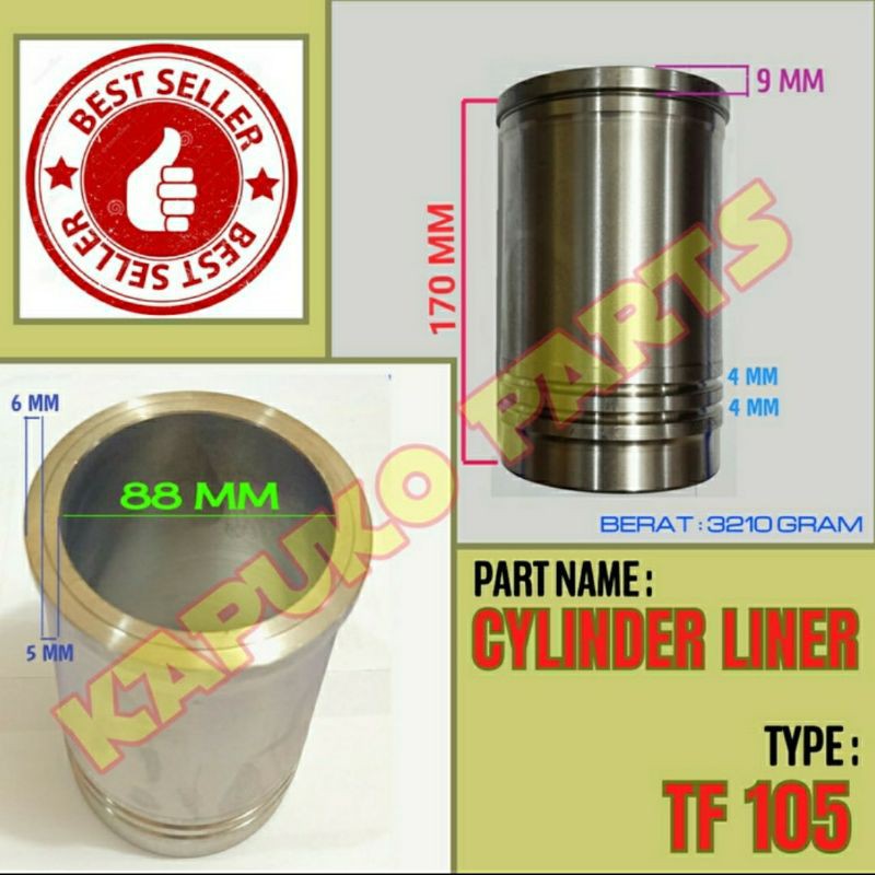 Cylinder Liner TF 105 Yanmar