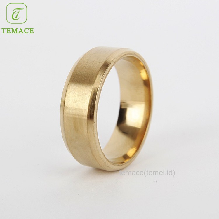 TOPL Cincin Couple Aksen Tulisan HIS QUEEN/HER KING Warna Hitam/Silver Bahan Stainless Steel