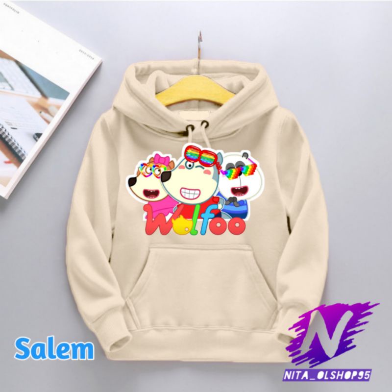 hoodie wolfoo luci dan Pando Hoodie anak lucu animasi untuk laki laki dan perempuan bisa untuk usia 2-12tahun