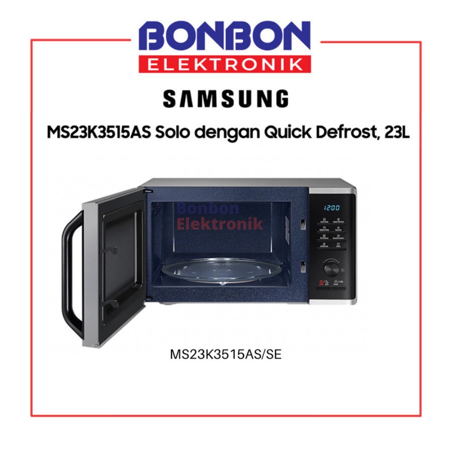 Samsung Microwave Solo MS23K3515AS/SE dengan Quick Defrost 23L