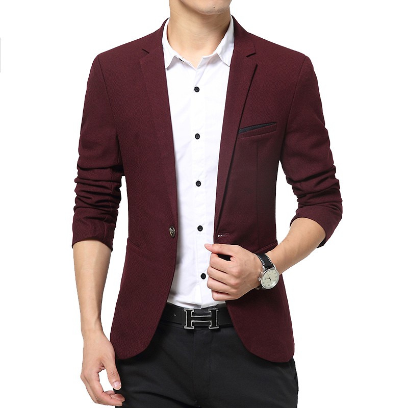 Jas Pria Merah Maron
