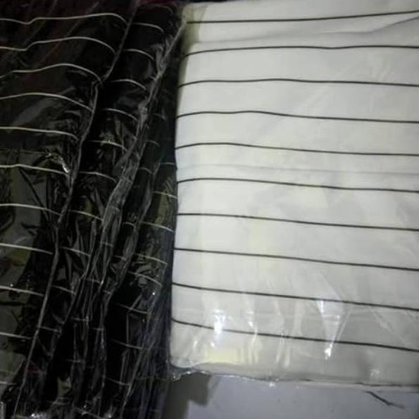[KODE PRODUK 8PV7U6881] Realpict Rok span scuba stripe Salur hitam & putih scuba