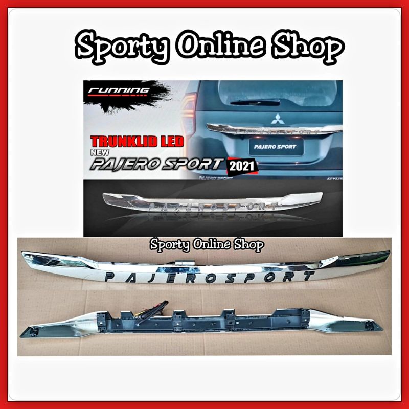 Trunk Lid Pajero 2016up Crome Lampu LED