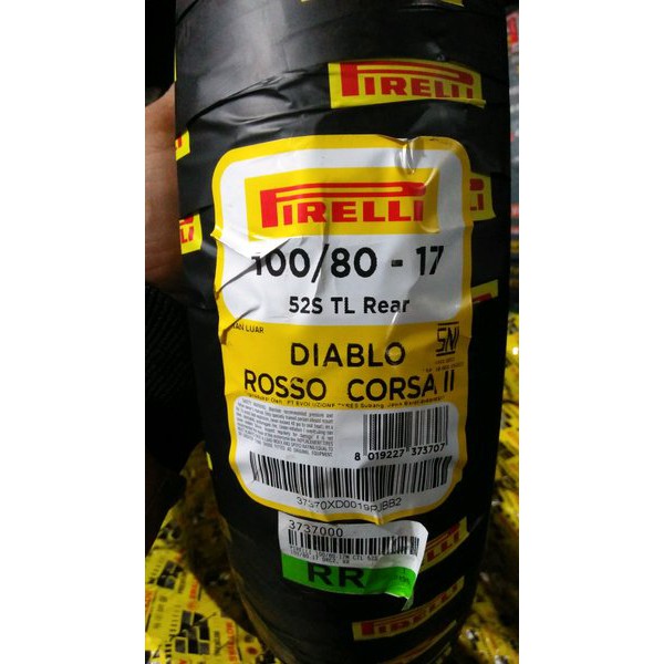 Ban race Pirelli 100 80 Ring 17 Diablo Rosso Corsa II bukan corsa r46 FDR FR75 Fasti 1 michelin