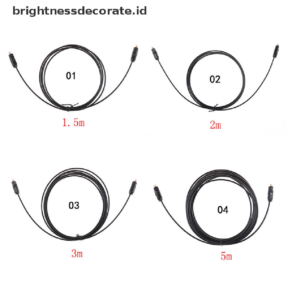 Kabel Audio Digital Toslink Fiber Optik Panjang 1.5m 2m 3m 5m