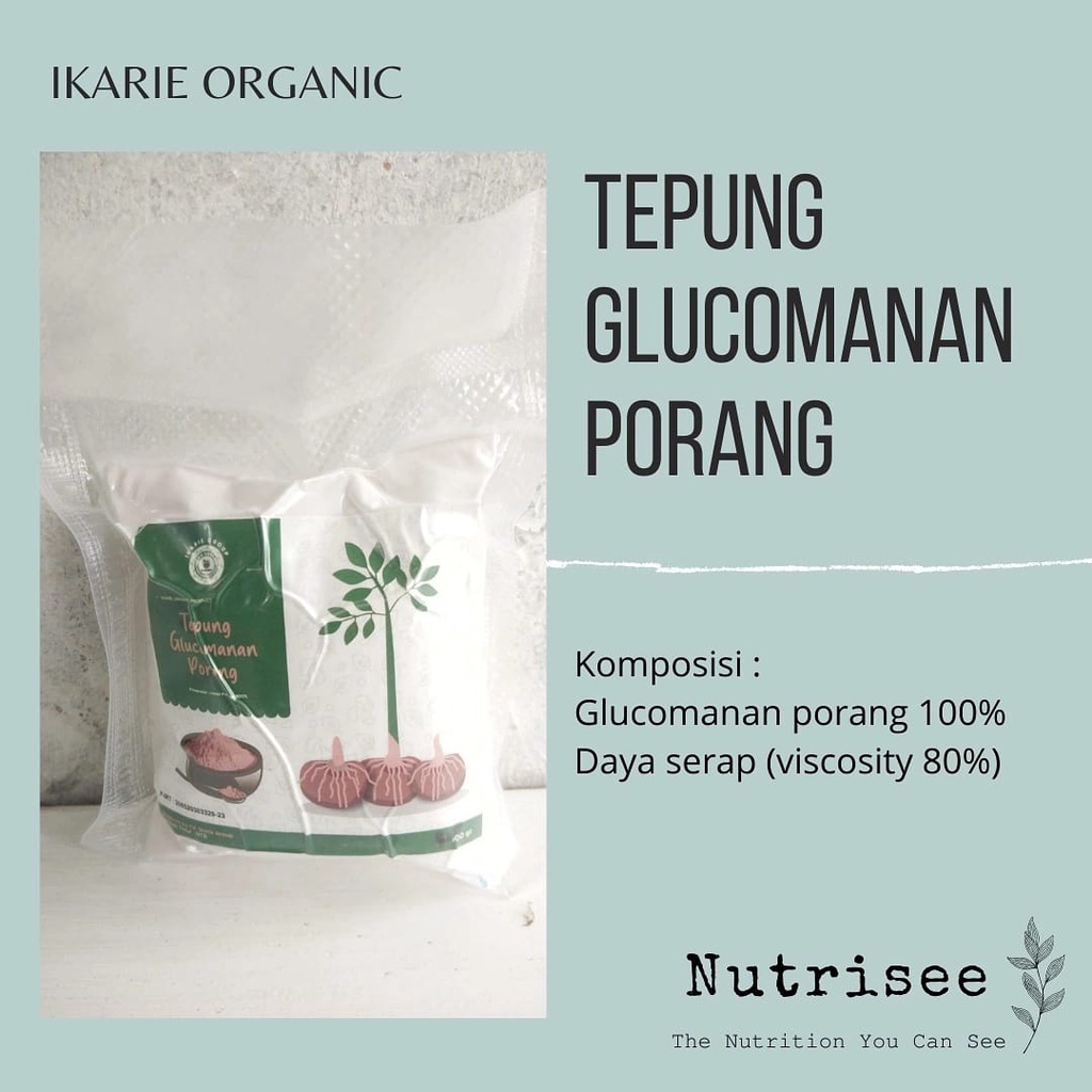 Jual Tepung Glucomanan Porang Ikarie Organic 100 Gr Shopee Indonesia