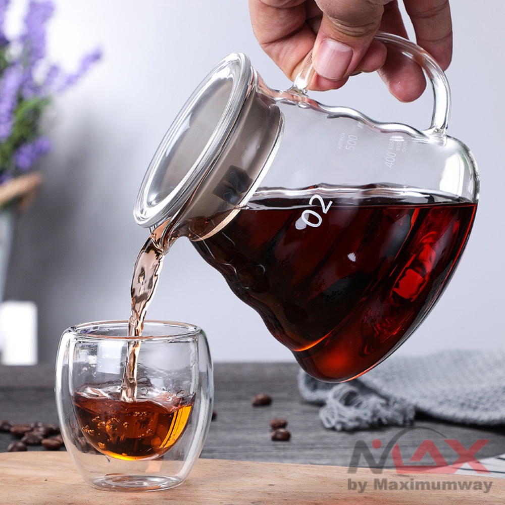 Teko Jug rebus air di kompor tahan panas kopi dan teh teko kaca ceret ketel kaca pembuat