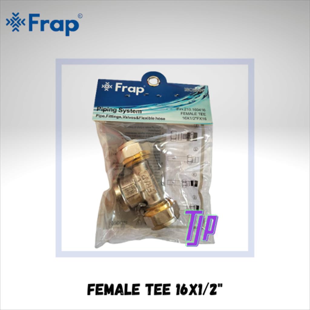 FEMALE TEE BRASS FRAP 1/2&quot; FITTING PIPA PEX