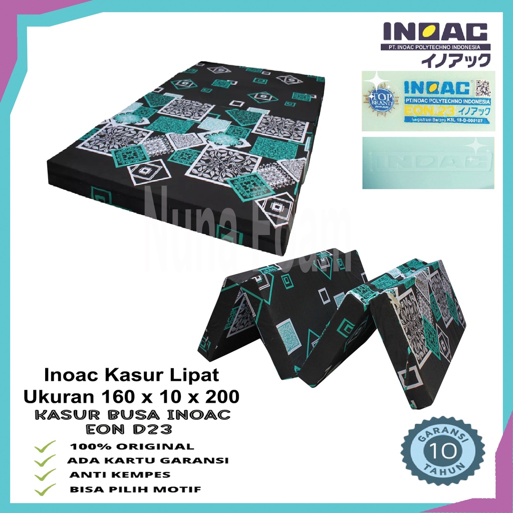 Kasur Lipat Inoac 160x200x10 original - Inoac Kasur Busa Lipat Original Bergaransi - Kasur Lipat Lan
