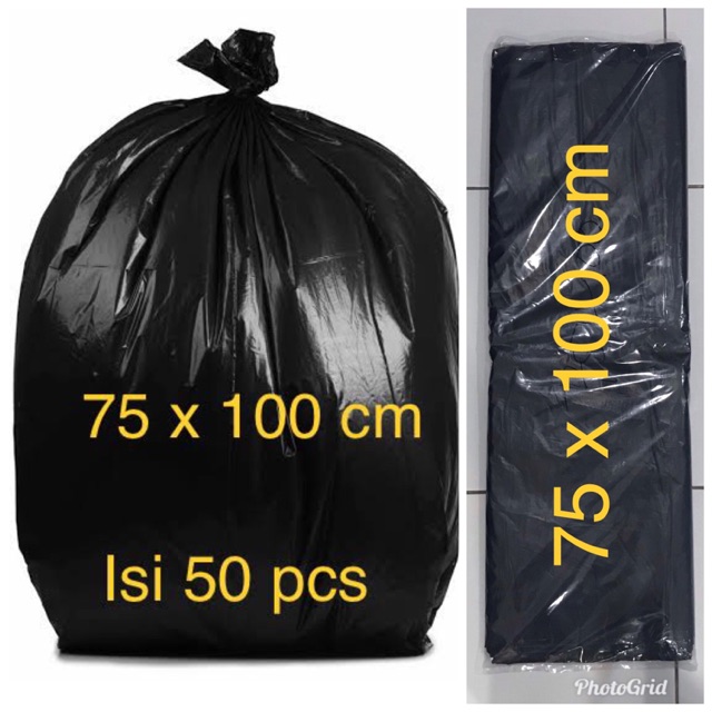 Jual Kresek Kantong Plastik Sampah Hitam Tebal Besar 75 X 100 Trash Bag Garbage Bag Jumbo 6524