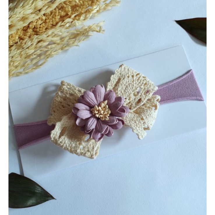 flower headband new born/bandana bayi/headband vintage nylon usa/headband bayi