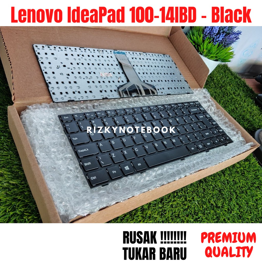 PROMO BISA COD!!! Keyboard Lenovo IdeaPad 100-14IBD - Black ( Central Socket )