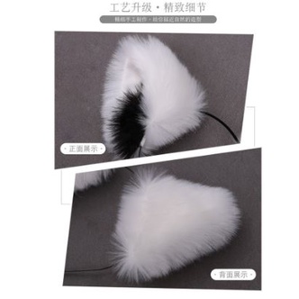 BL-04 Bando TELINGA BULU TEBAL POLOS kuping telinga kucing fur ear nekomimi cat kawaii lolita headband cosplay