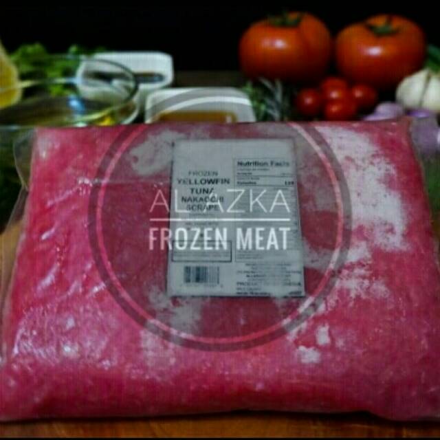 

Ikan Tuna Giling / Tuna Cincang / Tuna Mince / Tuna Ground Meat Kualitas Ekspor 450 Gram