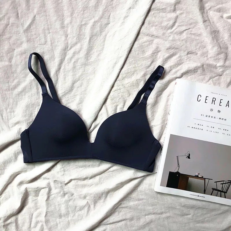 RV® Bra Sport Wanita BH Push Up Bra Tanpa Kawat Underwear Seamless 1043-NAVY