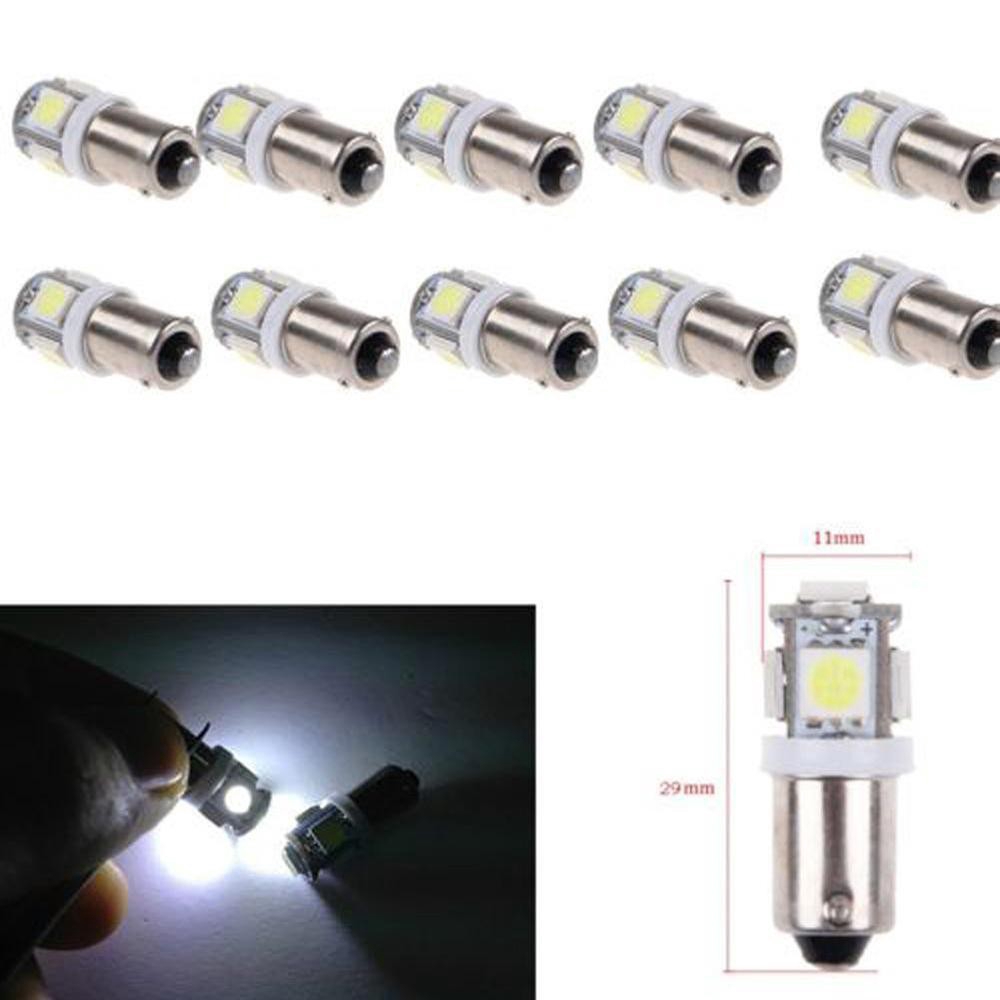 1pc Lampu Led Ba9S Bayonet 12v 5050 5 Smd Warna Putih Untuk Interior Mobil