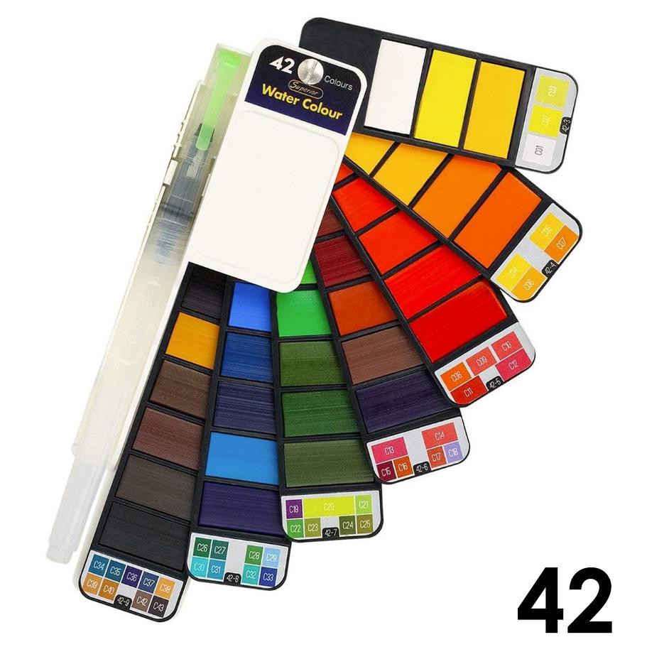 

Superior Foldable Watercolor Paint Set 42 / Cat Air Compact Set 42 (KODE X1376)