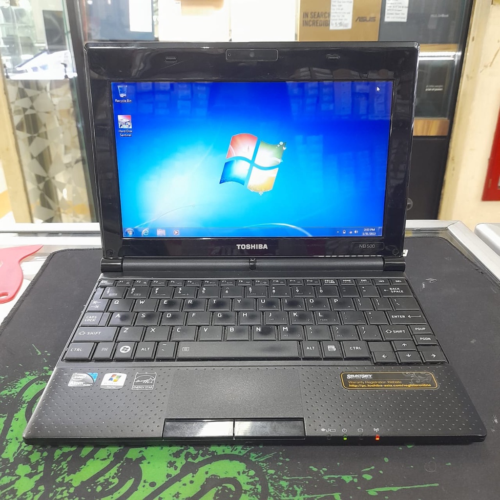 LAPTOP LEPTOP NOTEBOOK MURAH SECOND SEKEN BEKAS ORIGINAL NB500 INTEL ATOM BERKUALITAS