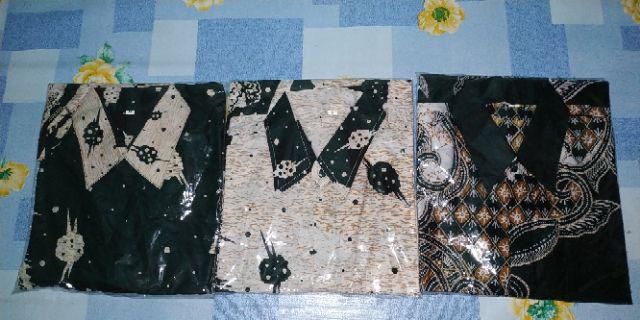 Cemen Batik Hrb026 Kenongo Kemeja Tosca Pendek Pekalongan Padi M L Xl Sogan Tulis Halus Kemeja Batik