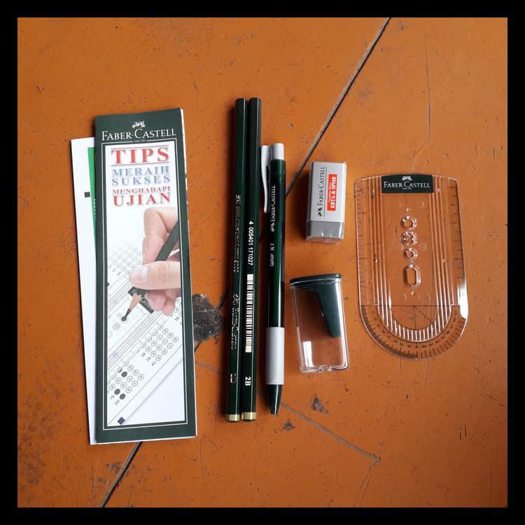 

READY STOK FABER CASTELL. 1 PAKET ALAT TULIS BUAT UJIAN. PAKET ALAT TULIS TERLARIS DAN MURAH