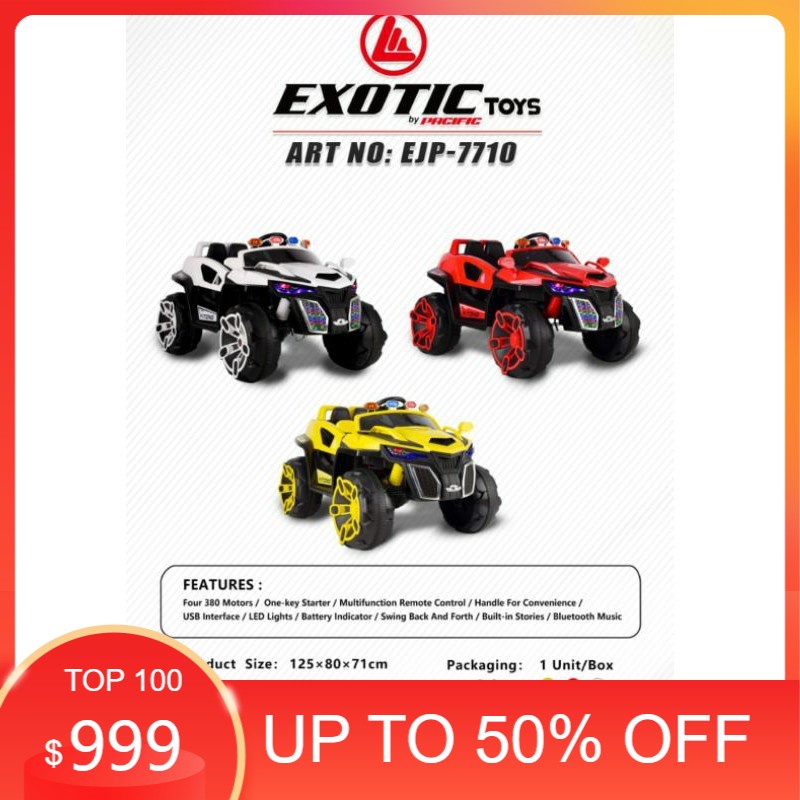 Mobil aki anak Jeep Exotic EJP 7710  bisa ayun