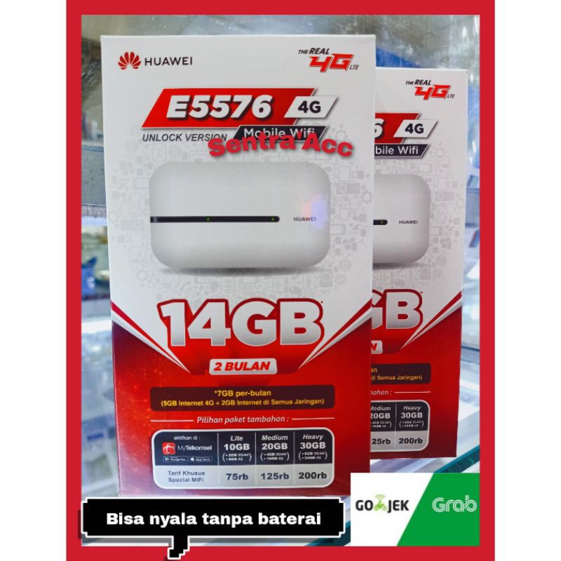 Huawei E5576 Modem Wifi Unlock All Operator Free Telkomsel Free Kuota 14 Gb Garansi Resmi