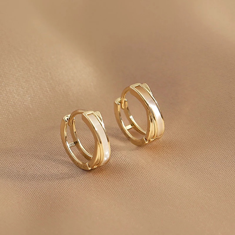 Anting Hoop Drop Gaya Vintage Elegan Minimalis Untuk Wanita