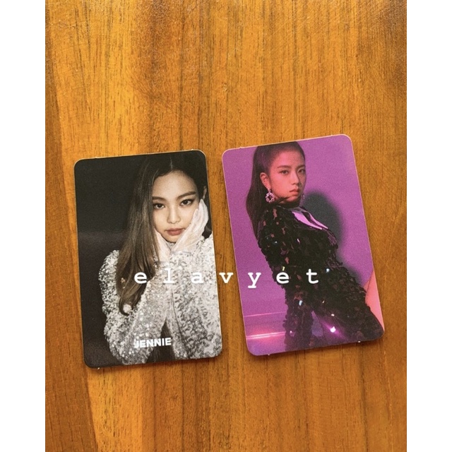 Jennie &amp; Jisoo SQUARE UP Black version - official photocard PC BLACKPINK