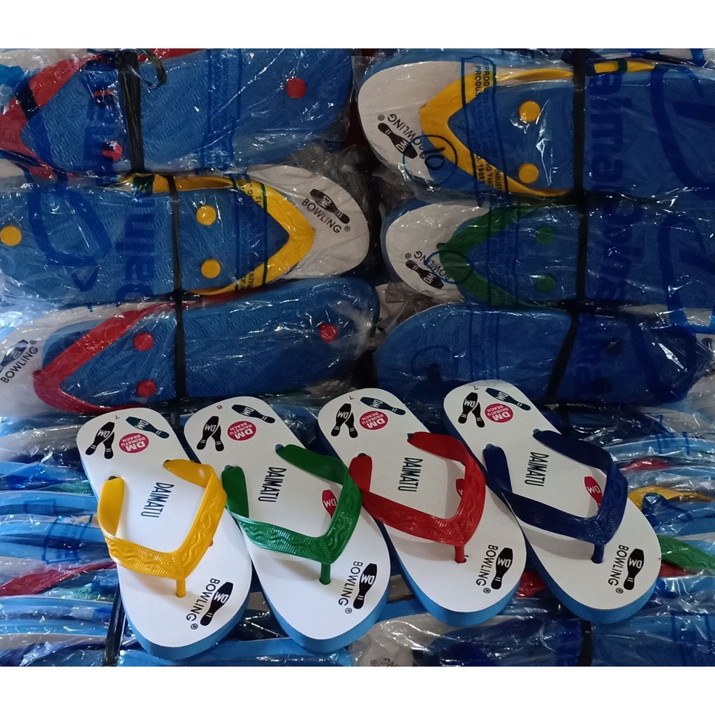 Sandal Jepit Daimatu Bowling Sandal Karet Original Motif Legendaris