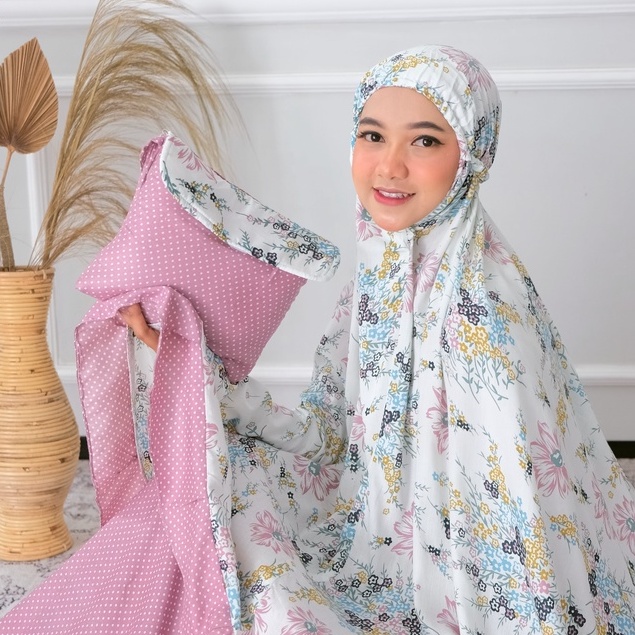 Putri Dania Mukena Dewasa Jumbo Rayon Premium ARUNA Aksen Rempel