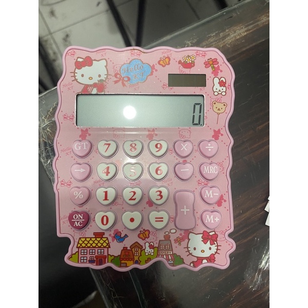 Kalkulator motif Hello Kitty ,Doraemon ,Rabbit Tipe JM-500  / Kalkulator karakter Cute / imut ukuran 10.5 cm x 13 cm  Angka 12 Digit  Calculator Motif karakter termurah