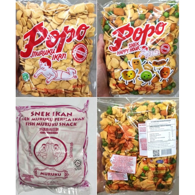 Popo Muruku Snack Ikan Malaysia 400g / Muruku Snack Ikan Individual Pack