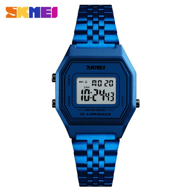 Jam Tangan Wanita / SKMEI 1345 Men LED Digital Stainless Steel / Jam Tangan Digital Original