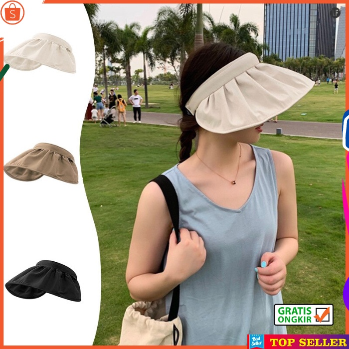 Topi Pantai Wanita Korea Fashion Kekinian Golf Cap Cewek Terbaru H1