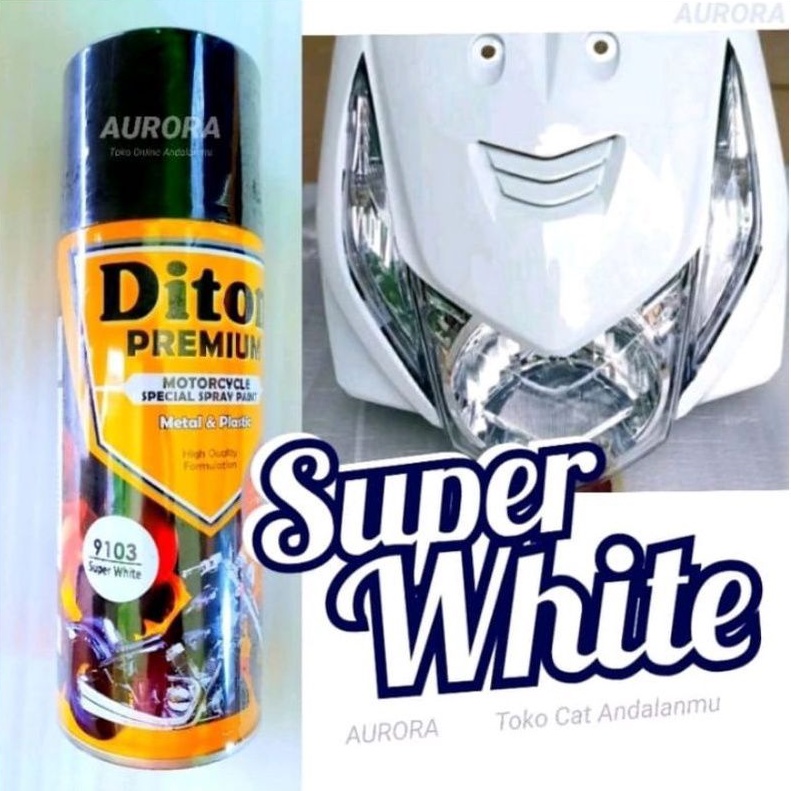 Cat Pilok Pylox Diton Premium 9103 Super White 400ml Putih Pekat Bersih Putih Susu Glossy