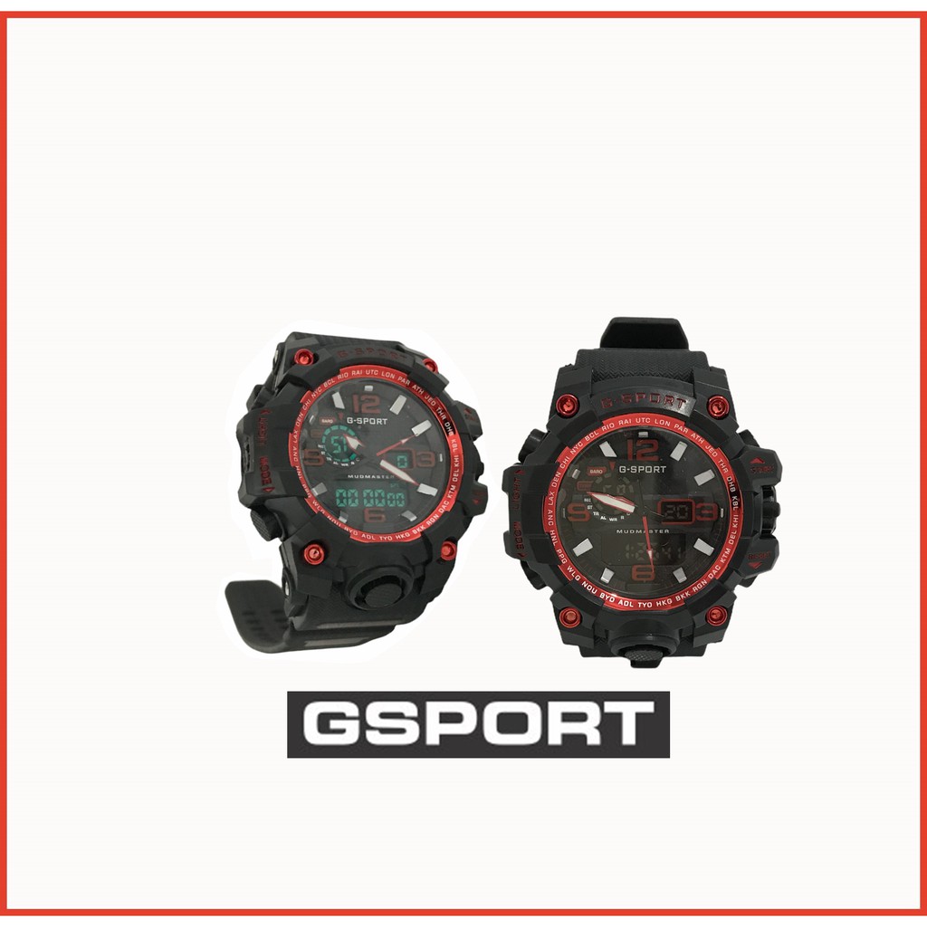 Promo Jam Tangan Keren GSport Digital Double Time Analog &amp; Digital