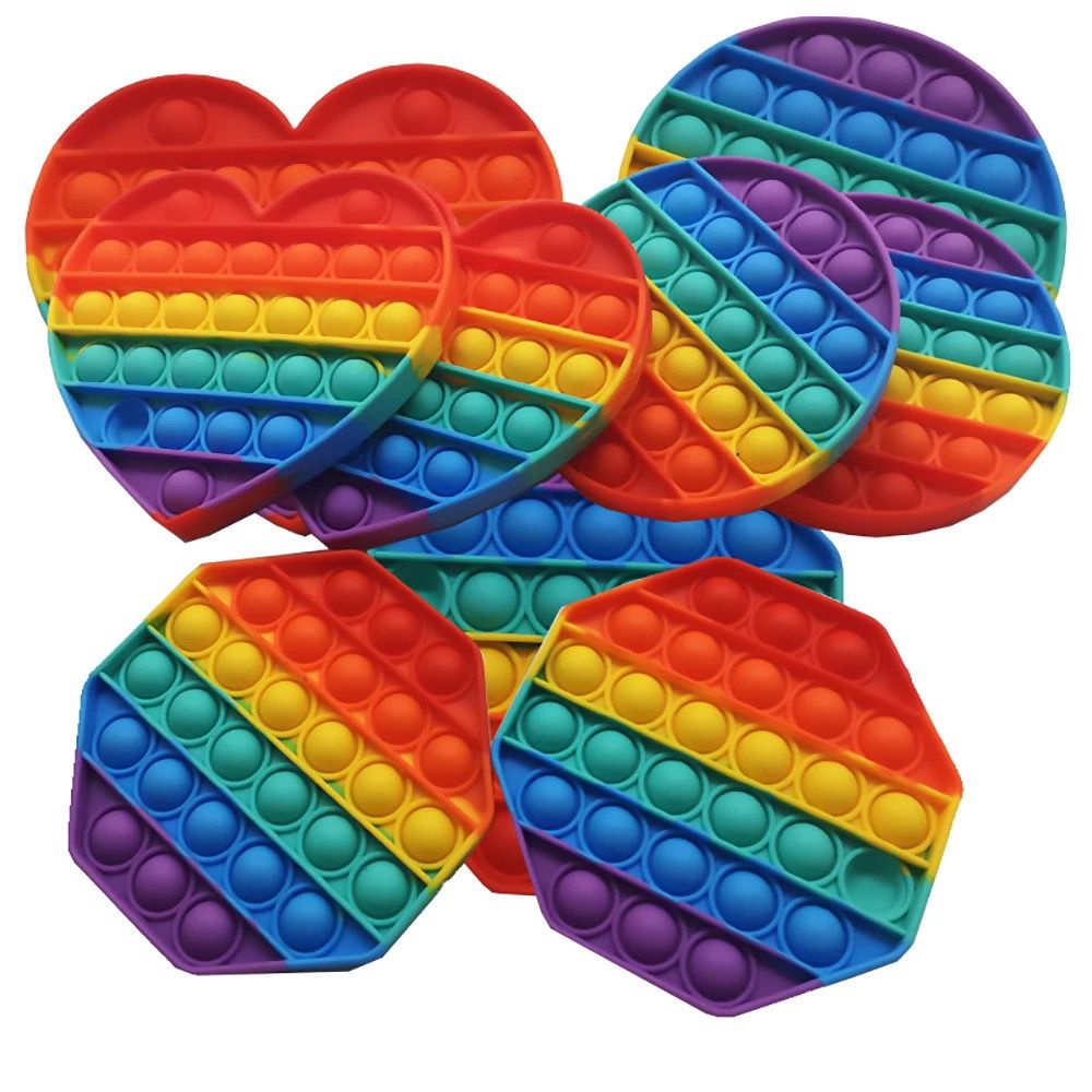 COD New Fidget Push Pop Its Mainan Anak Toys Bubble Kids Mainan Popit Murah Rainbow Pop it PASTEL-4