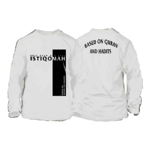 Baju kaos muslim lengan panjang 46  - Baju islam - Baju ISTIQAMAH - Baju Tauhid - Baju Hijrah