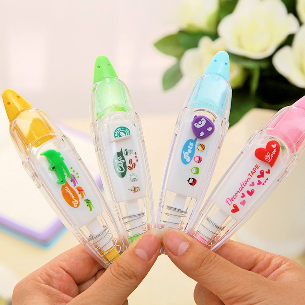 

ALAT TULIS CUTIE mini Tekan-jenis koreksi renda tape Diy diary dekorasi alat tulis kreatif LAKBAN